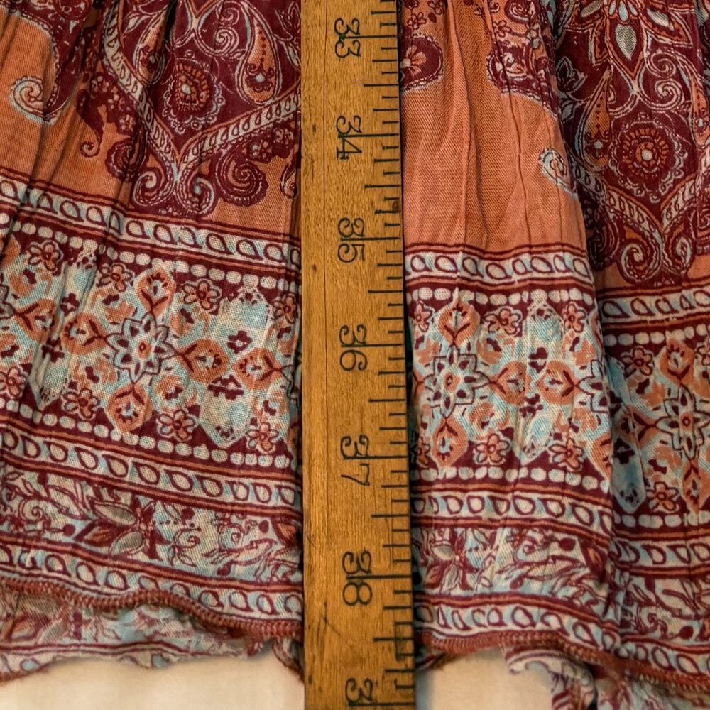 Blue and Apricot Tiered Maxi Dress by Angie - Picture 8 of 8
